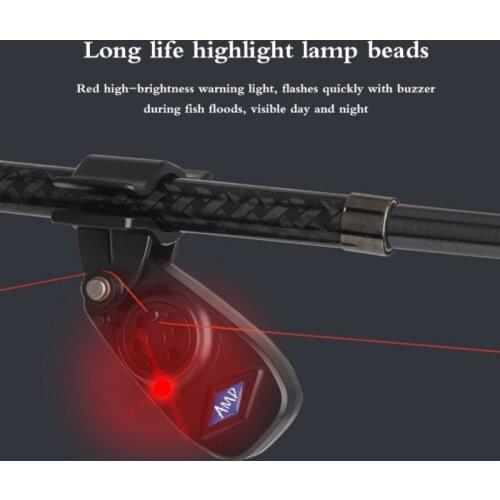 High Sensitive Fish Bite Alarm With Bright Light Fishing Rod Signal Device Bait Alertor Night Fishing Accessories