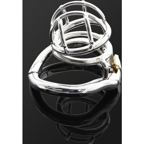 Super Small Male Chastity Device Stainless Steel Chastity Cage With With arc-shaped Cock Ring BDSM toys Bondage Fetish cock toys