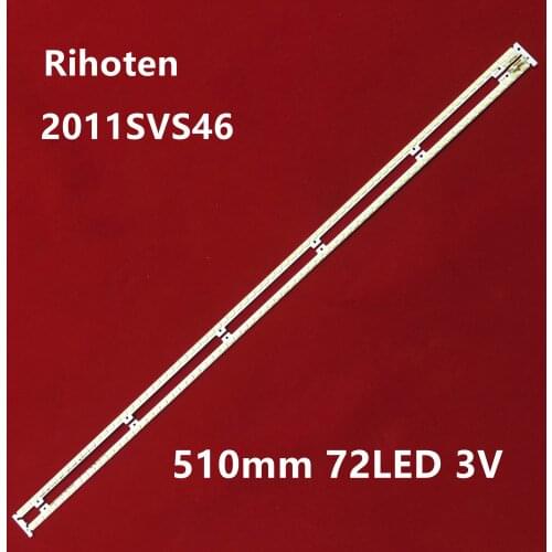 New 510mm LED Backlight Lamp strip 72leds For Samsung 46 inch LCD TV UA46D5000PR 2011SVS46 5K6K H1B-1CH BN64-01644A 2pcs