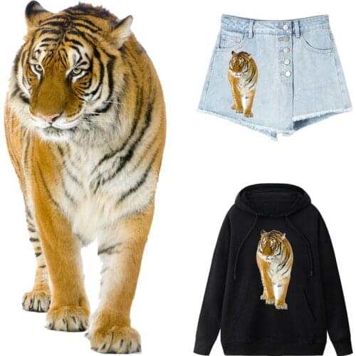 Large Tiger Patches Thermal Stickers on Clothes Iron-on Transfers for Clothing Thermoadhesive Patch Diy Applique for T Shirt