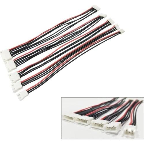 Battery Charger Lipo Cable Extension Cable 5pc JST-XH 1S 2S 3S 4S 6S 20cm 22AWG Charging Cable for RC Lipo Battery Charger