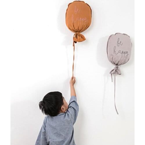 Balloon Pillow Ornament Cartoon 3D Nordic Style Wall Hanging Balloon Decoration Pillow for Children Room