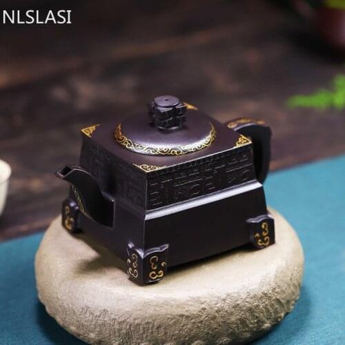 Yixing High-end Handmade Tea Pot Famous Purple Clay Teapot Home Kettle Chinese Tea Ceremony Customized Gifts Collection 360ml