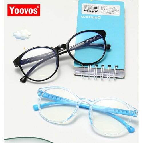 Yoovos 2021 Glasses Frame Child Round Eyeglasses Frame Childs Optics Glasses Brand Designer Eye Glasses For Kids Retro Okulary