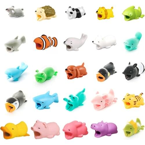 Cable Winder USB Charging Data Cable Wire Protector Cartoon Cord Protector Cover Cure Cable Organizer Christmas Home Decoration
