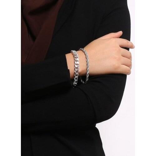 Charms Bracelets for Women Tassel Bracelet European Punk Rose Gold Color Fashion Jewelry Wholesale Bulk Gift Pulseras