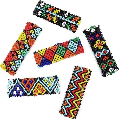 African Resin Beaded Bracelets for Women Ethnic Jewelry Bohemian Summer Friendship Braided Bracelet Pulseras Mujer Gypsy Tribal