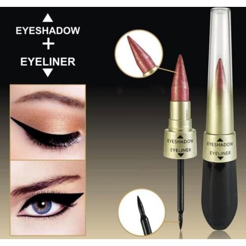 2 In 1 Liquid Eyeliner Eyeshadow Pen Single Colored Pearl Glitter Long Lasting Waterproof Eyeliner Pencil Makeup Cosmetics TSLM1