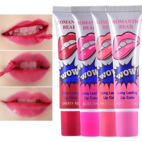 6Colors Peel Off Liquid Lipstick Waterproof Long Lasting Tear Lipsticks Lip Gloss Women Sexy Makeup Tear Pull Lips Mask cosmetic