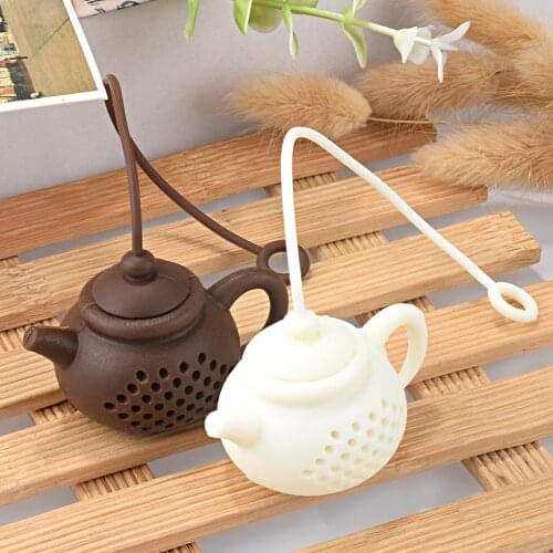 1 PCS New Essential Silicone Teapot-Shape Tea Infuser Mesh Filter Strainer Loose Tea Leaf Spice Home Kitchen Accessories