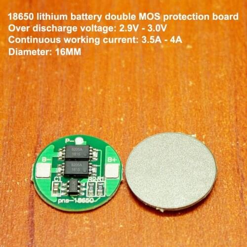 10pcs 18650 lithium battery double MOS protection board Import precision IC G3JK single string power protection board 6A current