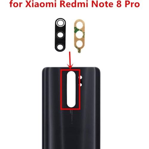 2pcs for Xiaomi Redmi note 8 pro Camera Glass Lens Back Rear Camera Glass Lens Replacement Repair Spare Parts with Glue