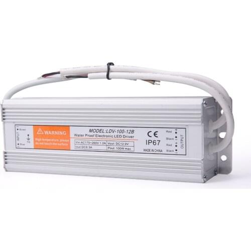 24V/100W waterproof led power supply;110V/220 input;IP68;CE and ROHS