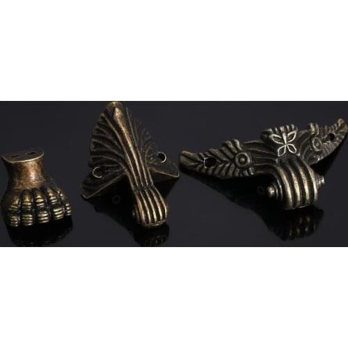 4pcs Corners elephant shape Brackets Jewelry Gift Box Wood Case Decorative Feet Leg Corner Protector