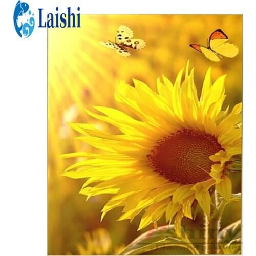 5D Diy round diamond painting Butterfly sunflower kit animal cross stitch mosaic diamond embroidery home decoration pictures