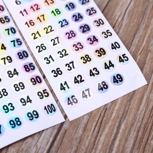8mm Label Numbers 1 to 200 Adhesive Stickers Sign for School Office Decoration Q81F