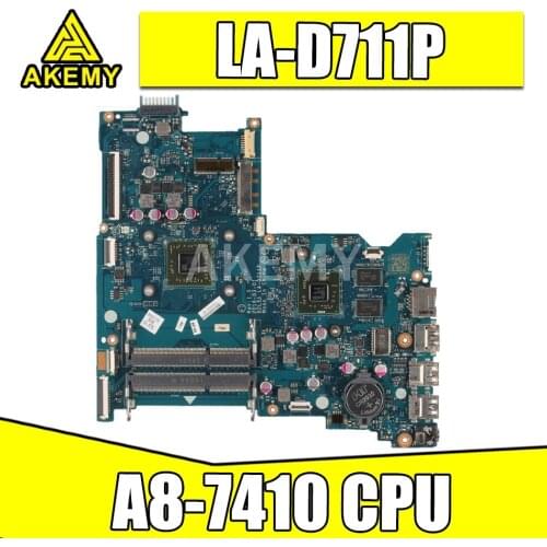 AKemy A8-7410 CPU For HP 15-BA Laptop Motherboard 860340-001 854963-001 854963-601 BDL51 LA-D711P