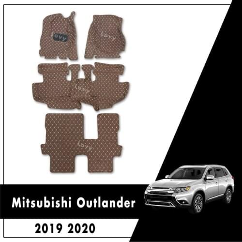 For Mitsubishi Outlander 2019 2020 (7 seats) Car Floor Mats Rugs Auto Interior Carpets Accessories Rugs Foot Pads Protect