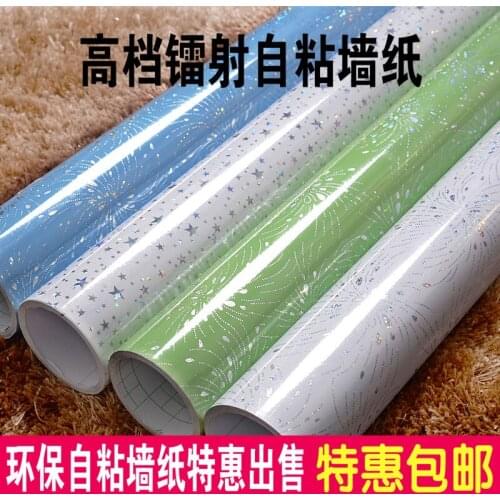 Free shiping pvc self adhesive wallpaper glossy kitchen cabinet clothing waterproof cabinet thickening waterproof wallpaper