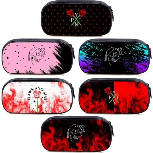 3D PYTN Printed Payton Moormeier Pencil Case Women Net Red Cosmetic Bag Kpop Makeup Bag Student School Supplies Zipper Pouch Box