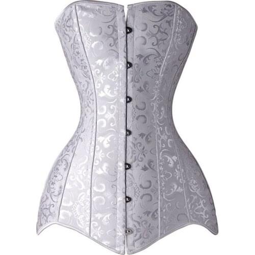 Long wedding corset waist Trainer steampunk corsets slimming sheath white corset top belt modeling strap Slimming Abdomen corset