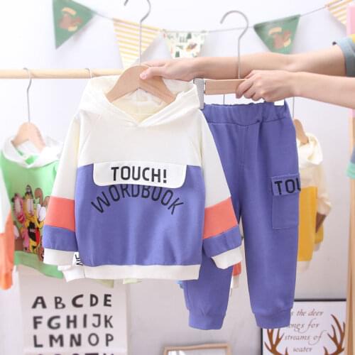 Cotton Children Spring Autumn Clothes Baby Girls sport patchwork Hoodies Pants 2Pcs/sets Infant Kids Toddler Casual Tracksuits