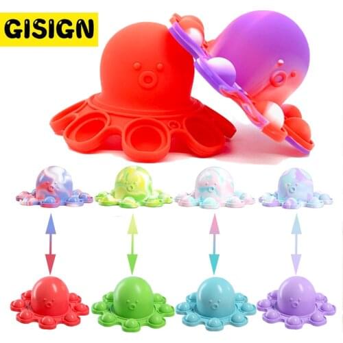 Fidget Toys Mini Flip Double Sided Octopus Simpl Dimmer For Autism Kids Adults Antistress hand Reliever Decompression Toy