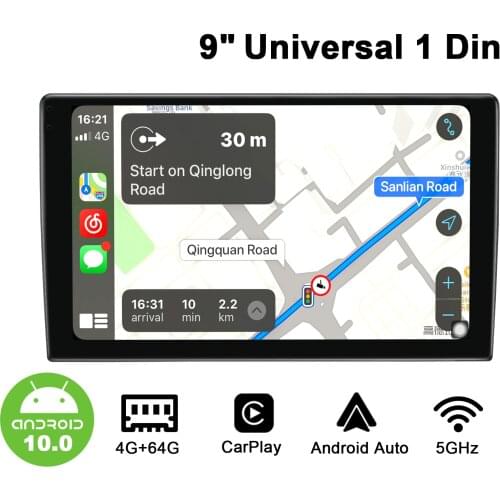 Joying 9inch Single Din Universal Android Car Radio Android10 GPS Navi Carplay Android-auto DSP SPDIF Optical Output 5G WiFi DAB