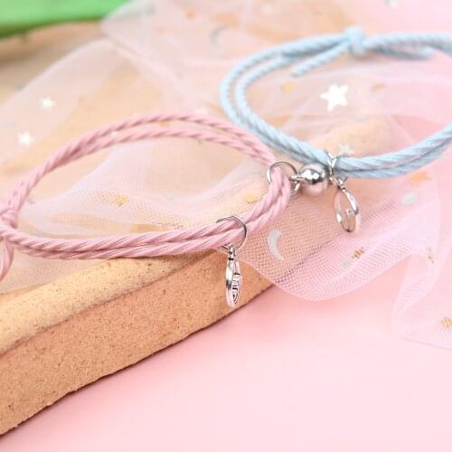 Magnetic Mountain Ocean Pendant Couple Bracelet For Lovers Best Friends Trendy Charm Friendship Bracelets Fashion Jewelry