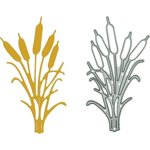 Cattail Bulrush Pattern Metal Cutting Die Cutter For Scrapbooking Handmade Clip Art Card Decorating Paper Work Stencil