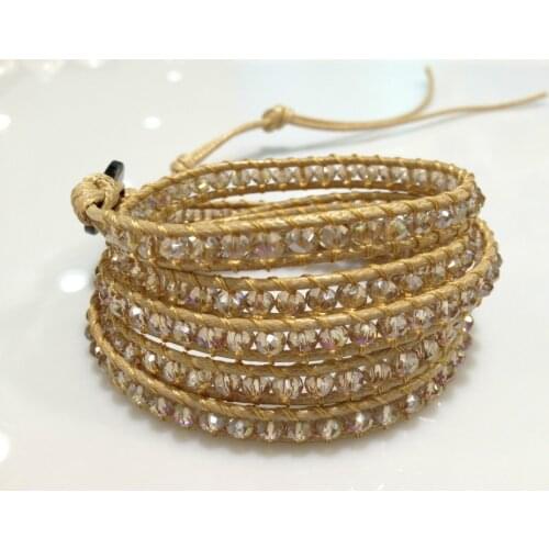 Trendy Bracelet Crystal Bracelet Fashion Jewelry 5 Wraps 85CM Women Jewelry Free Shipping
