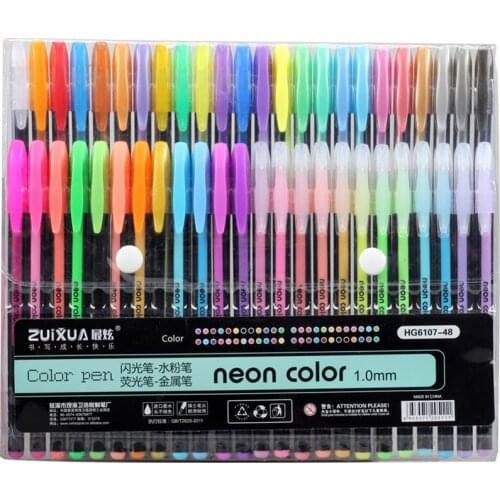 48 colors sketch neon pen highlighter fluorescent marker painting drawing stationery line pen kawaii liner drawing crafts set