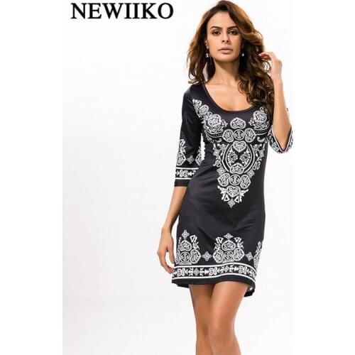 Летние платья с принтом NEWIIKO China At AliExpress