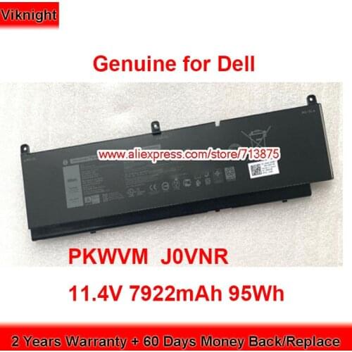 Genuine PKWVM Battery J0VNR for Dell Precision 7550 Mobile Workstation G5FJ8 CR72X 68ND3 3ICP5/62/85-2 11.4V 7922mAh 95Wh