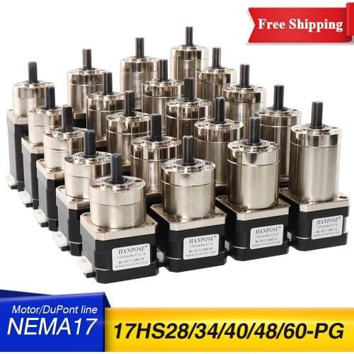 Planetary geared Gearbox Nema17 Stepper Motor 17HS4401S-PG All Ratio Geared For 3D Printer Extruder mechanical arm robot motor