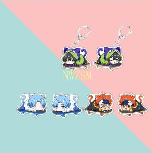 Anime SK8 The Infinity Keychain MIYA Reki Kyan Langa Hasegawa Cherry Blossom Acrylic Pendant Keyrings Cosplay Gifts Accessories