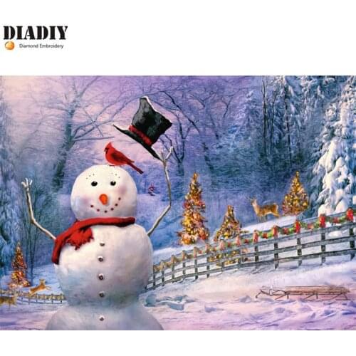 Full round drill 5D DIY Diamond embroidery Magical Snowman Diamond Painting Cross Stitch Rhinestone Mosaic decoration
