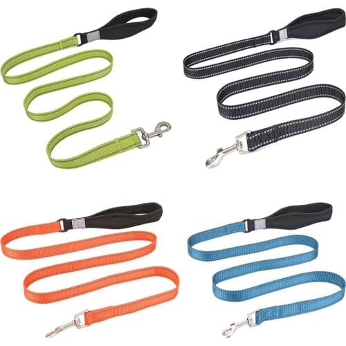 Outdoor Nylon Reflective Leashes Explosion Proof Reflective Pet Leashes Safe Leash Rope Training Walking Leashes Rope For Pet Su