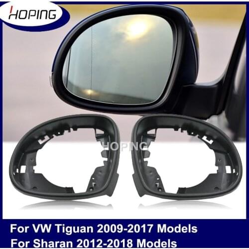 Hoping Exterior Door Rearview Mirror Frame For Volkswagen For Tiguan 2009-2017 For Sharan 2012-2018 Side Mirror Cover Frame