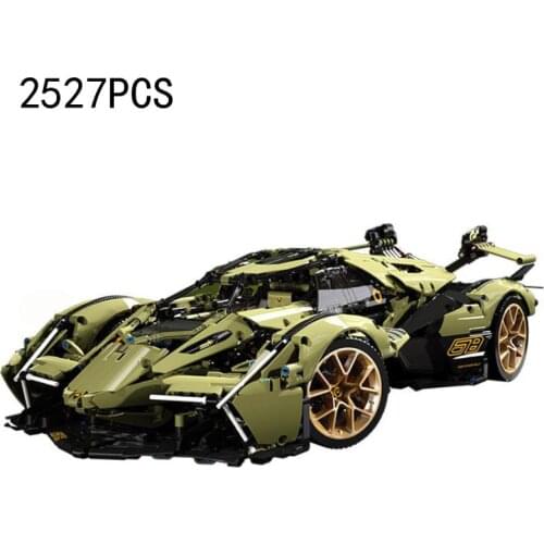 1:8 scale super sport car Technical building block Lambor V12 Vision GT model racing vehicle assembly bricks toys collection