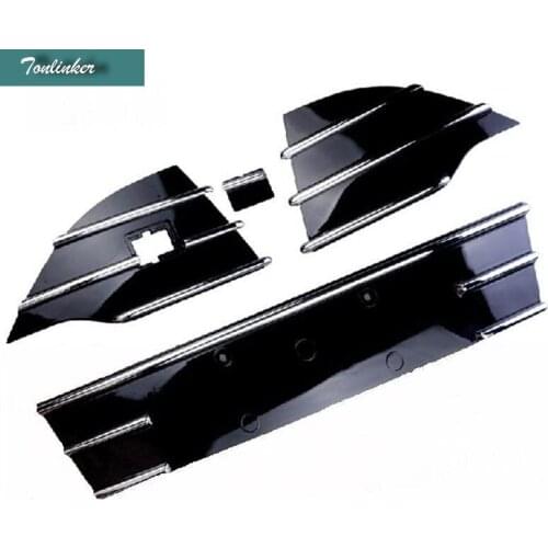 Tonlinker 4 PCS DIY Car styling NEW ABS Chrome Low with changes in the net high with light strip case Stickers for Ford KUGA