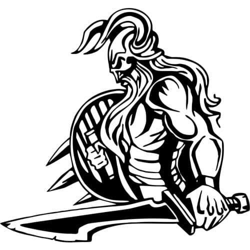 For Viking Warrior Norsemen Sword Battle Car Truck Window Vinyl Decal Sticker Styling