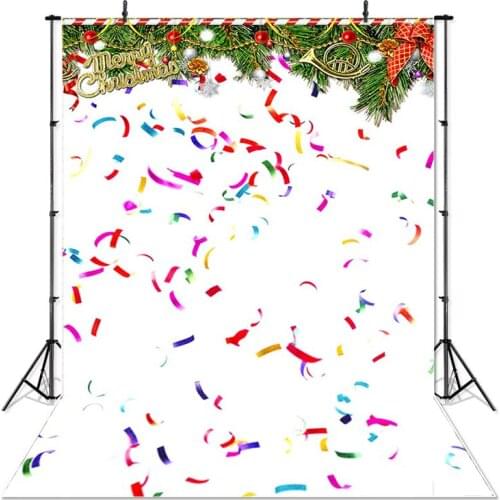 Merry Christmas Photography Background X-mas Decoration Ribbon Backdrop Children party Decoration Props Banner For Photo Studio