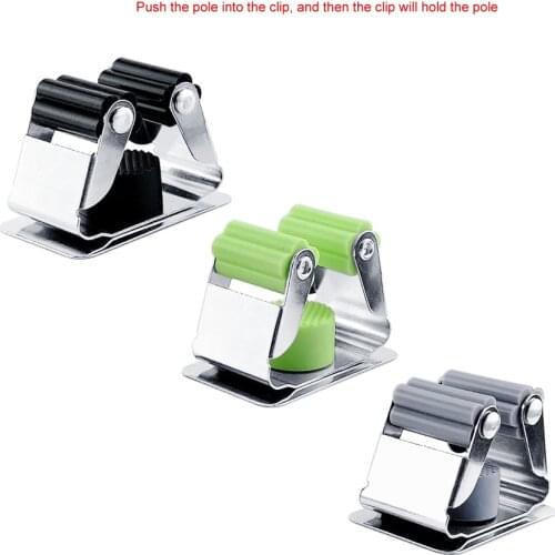 Fishing Rod Clips Club Positioning Clamps Holder Accessories Fixing Rack Wall Mount Rod Collection Rack Storage Stainless Steel