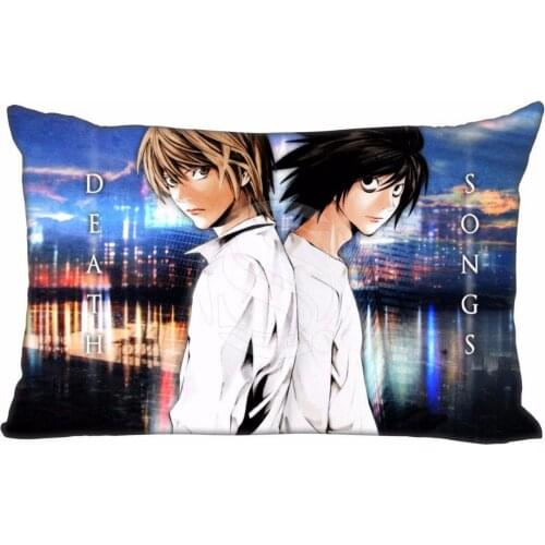 Hot Sale Death Note Anime #13 Pillowcase Custom Zippered Rectangle Pillow Cover Cases Size 40x60cm (Two sides) WT#905&G15