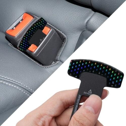 1/2pcs Universal Car Safety Belt Buckle Clip Seat Belt Stopper Plug Vehicle Mount Bottle Opener Automobile Interior Accessories