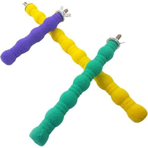 1Pc Solid Color Durable Scrub Claw Grinding Rod Parrot Standing Bar Rack Toys Birds Supplies Accessories Bird Entertainment Toys