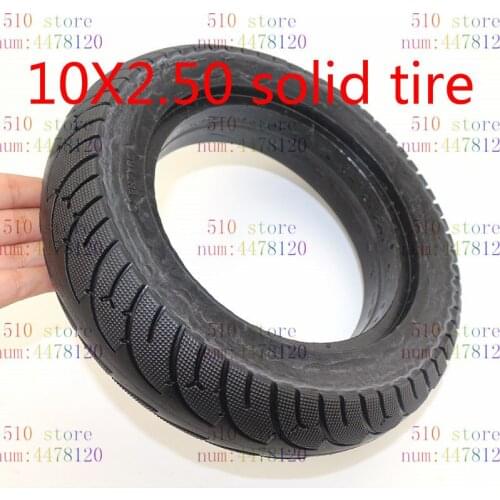 10 Inch Electric Skateboard Tire Vacuum Solid Tyre 10x2.50 for Electric Skateboard Skate Board Avoid Pneumatic Tyre 1 PCS