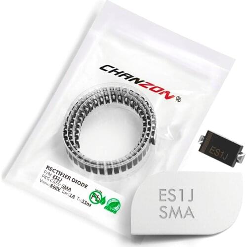 100 Pcs) ES1J SMD Super Fast Recovery Rectifier Diode 1A 600V 35ns SMA (DO-214AC) 1 Amp 600 Volt Diodes