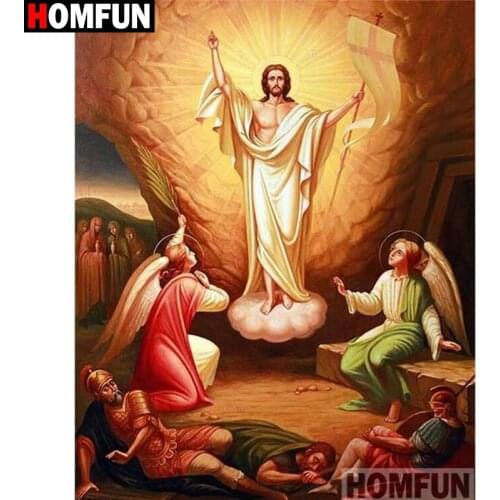 HOMFUN Full Square/Round Drill 5D DIY Diamond Painting "Religious Jesus" Embroidery Cross Stitch 5D Home Decor Gift A16422